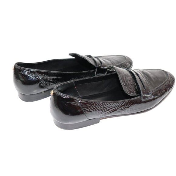 CLASSIC KATE SPADE BLACK CRINKLE PATENT Leather Genevieve Loafers Shoes 9 1/2 M - Picture 5 of 10